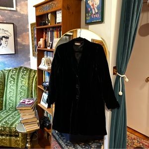 Black velvet duster